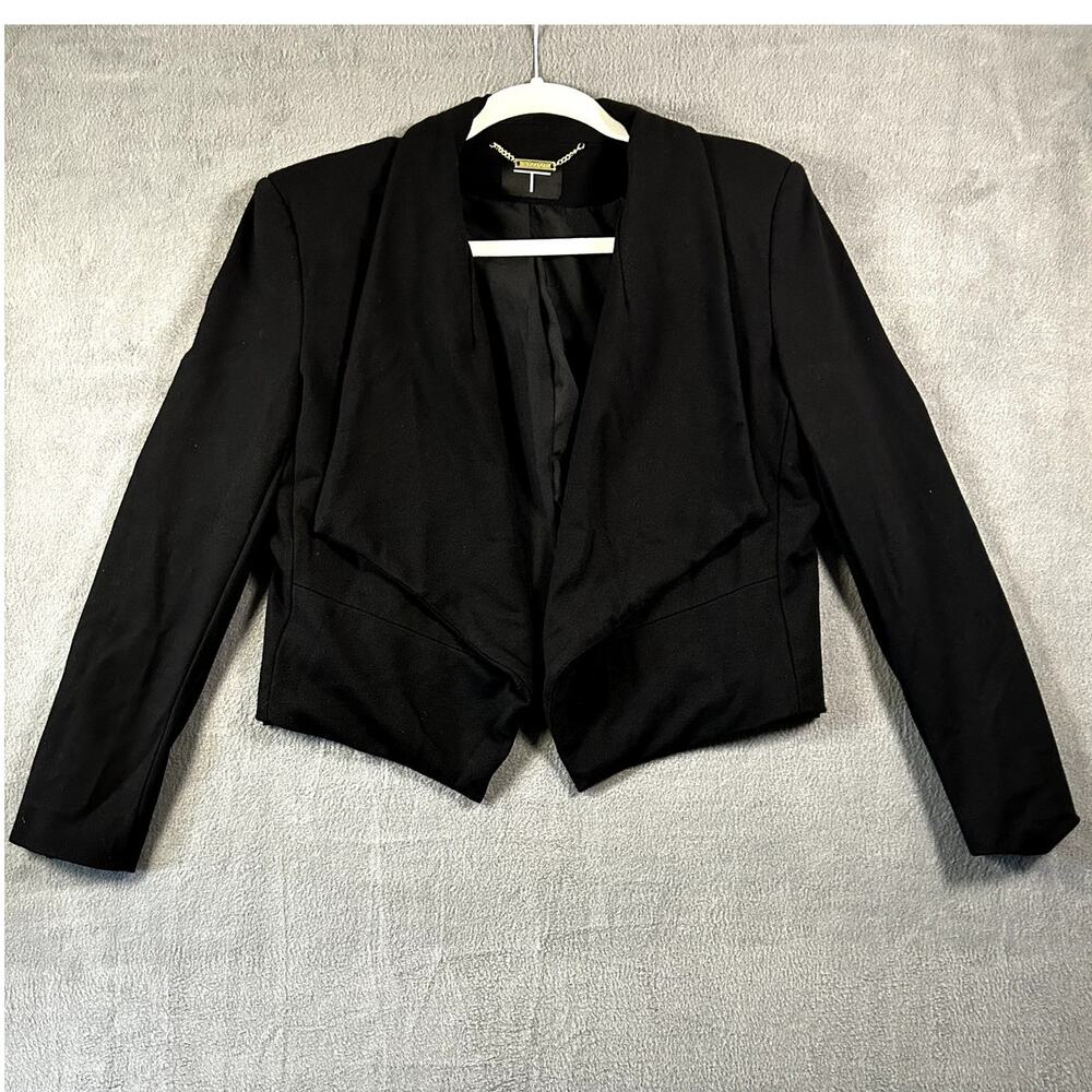 Tahari Open Front Blazer Professional Black Size Medium Cardigan Feel‎